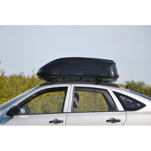 Бокс-багажник на крышу Аэродинамический чёрный «Turino Compact»