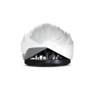 Бокс-багажник на крышу Аэродинамический Белый «Turino Compact» ДВУСТОРОННЕЕ открывание